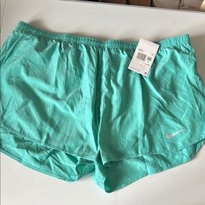 Nike Teal Athletic Shorts Lightweight Elastic Waist